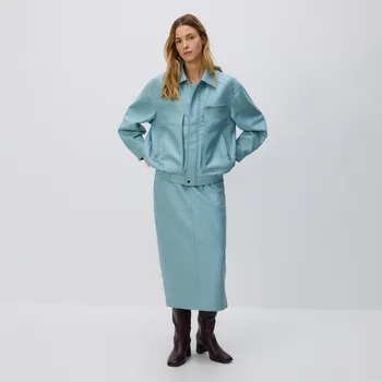 Dámská sukně Reserved - Midi sukně s rozparkem - světle modrá - 025HW-50X - 025HW-50X-M