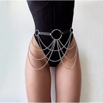 Opasek DARK pásek do pasu s chainy - MULTI