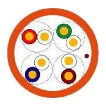 Síťový kabel PLANET Elite kabel UTP, drát, Cat 5e, 4p, LS0H, oranžový, balení 305m, B2ca-s1,d1,a1 KAB-UTP5E-D-LSO-OR-B2ca