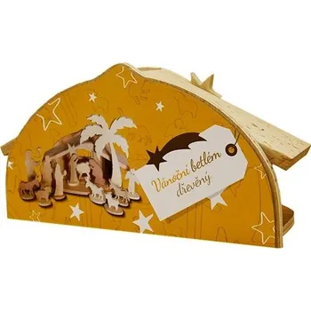 Vánoční dekorace 4DAVE Betlém přírodní kreativní set 19 figurek