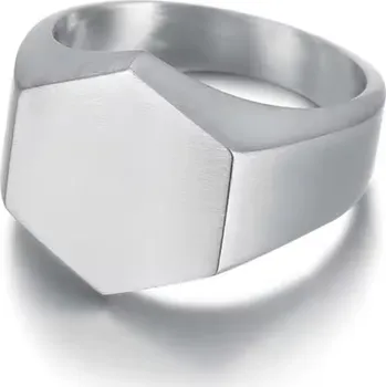 Prsten Stříbrný prsten z nerezové oceli - PLÁSTEV / matný Velikost: Velikost 55 / 7