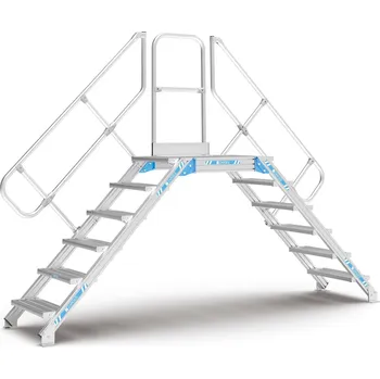 Žebřík ZARGES Přechod, stacionární, 42355970, Sklon (°): druhé madlo pro 60°, 10 stupňů