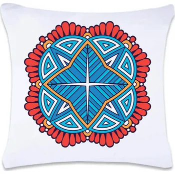 Dekorativní polštářek Dekorační polštář s potiskem mandaly 40 x 40 cm Vyberte vzor: Modrá