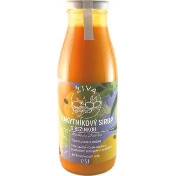 Sirup Živa rakytník Živa Rakytníkový sirup s bezinkou 500 ml