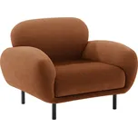 Micadoni Terakotově oranžové bouclé křeslo Poppy