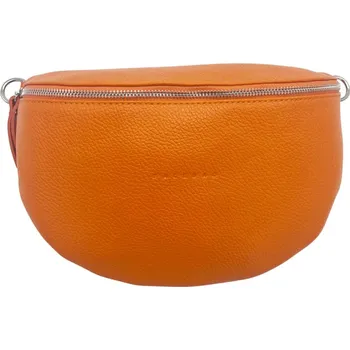 Outdoorové zavazadlo FACEBAG Kožená ledvinka Claire dolaro velká oranžová