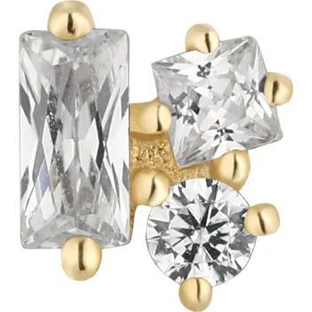 Piercing Buddha jewelry Buddha jewelry Bezzávitová koncovka piercingu Mood ze 14 kt zlata 585/1000 se zirkony Barva: Žluté zlato