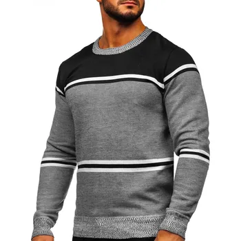 Pánské oblečení Černý pánský svetr Bolf 6300 - 2XL