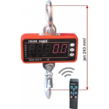Průmyslová váha Závěsná digitální váha do 500 kg OCS-05-S s dálkovým ovládáním včetně baterií