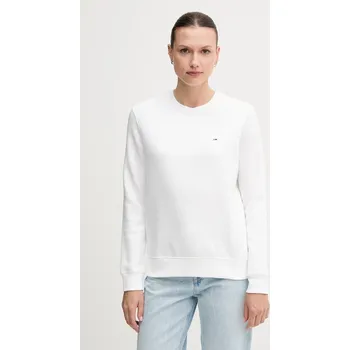 Dámská mikina Mikina Tommy Jeans dámská, bílá barva, hladká, DW0DW19959 DW0DW19959.NOS 00X, vel. XL