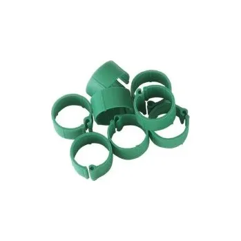 Značení hospodářského zvířete Zámkové kroužky na bažanty, perličky a kuřata 12 mm zelený 20 ks