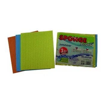 Utěrka JANEGAL Houbová utěrka 3ks,15,5 x 18cm, mix barev