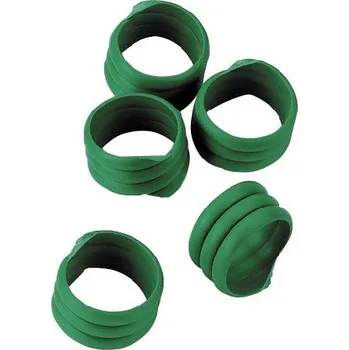 Značení hospodářského zvířete Spirálové kroužky na husy a krůty 18 mm zelený 20 ks