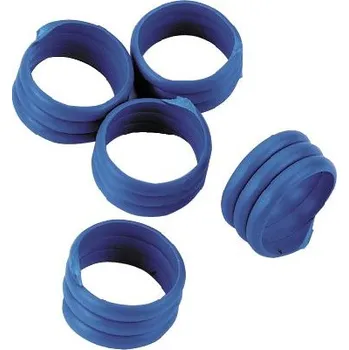 Značení hospodářského zvířete Spirálové kroužky na bažanty, perličky a kuřata 12 mm modrý 20 ks