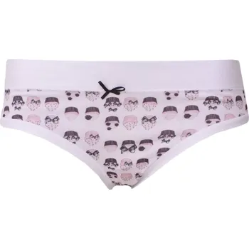 Kalhotky Nízké dámské kalhotky Lovely Girl 6668 bílé velikost M-38/40