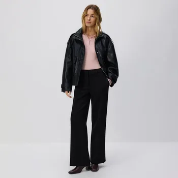 Dámské kalhoty Reserved - Volné kalhoty s viskózou - černý - XU699-99X - XU699-99X-S