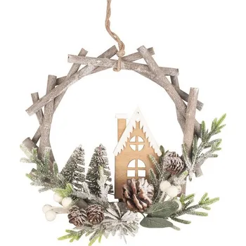 Věnec Anděl Přerov Věnec ze dřeva na zavěšení ø 29 x 7 cm