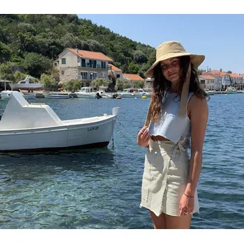 REVIVE CROP TOP dámský - světle modrý Velikost: M/L