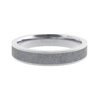 Prsten Cappali prsten LOVE - Concrete, šedý Velikost: velikost 66