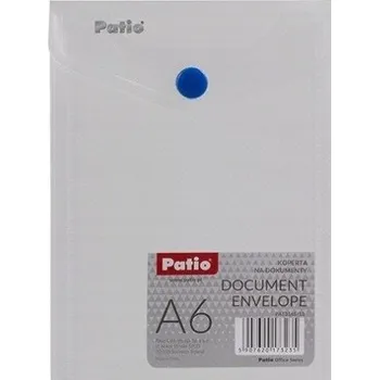 Obálka Obálka A6 na patentku, Plastová složka/obálka na dokumenty PATIO