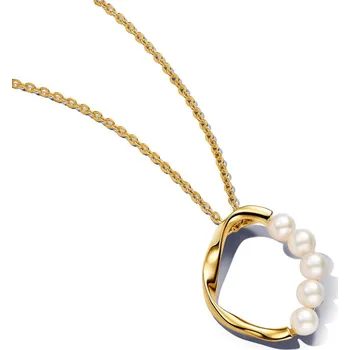 Náhrdelník Pandora Pozlacený náhrdelník s perlami Essence 363254C01-60 + 2 měsíce na vrácení zboží