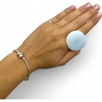 Prsten Luba Bakičová - prsten z kamene / přírodní polodrahokam-opalit Velikost: Velikost 54