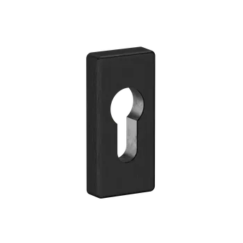 Dveřní kování Hliníková rozeta pro cylindrickou vložku, broušený černý elox