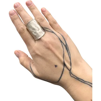 Prsten SPOON RINGZ stříbřený upcycled prsten velký / spodní část lžičky II.