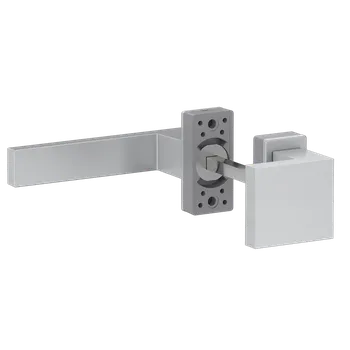 Dveřní kování Hliníkové kování klika-madlo bez spodní rozety, stříbrná barva