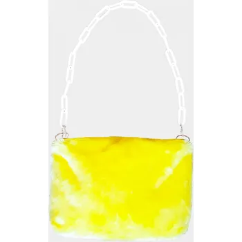 Kabelka PRINCESS TIRAMISU Taška / KABELKA přes rameno velká FLUFF - bílý řetěz / yellow