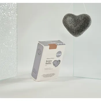 KVITOK Čistící houba Konjac s aktivním černým uhlím