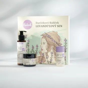 Dárkový potravinový koš KVITOK Dárkový balíček Levandulový sen