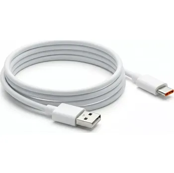 Nakida rychlonabíjecí kabel USB-A na USB-C, 80W / 7A, délka 2 m, pro mobilní telefony a tablety, bílý (USB-A na USB-C 2 m | Nabíjecí kabel 80W | USB-C datový kabel bílý | Silný nabíjecí kabel 7A | Kabel pro USB-C telefony | Dlouhý kabel 2 metry | Rychlé)