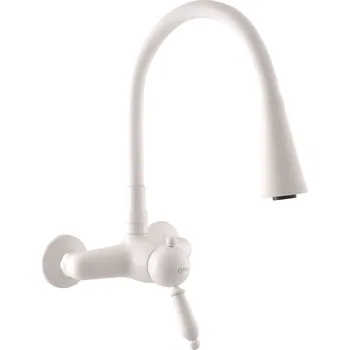 Vodovodní baterie LABE - Umyvadlová/dřezová baterie, Bílá - lesklá L502.5/13B, RAV Slezák