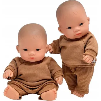 Doplněk pro panenku Teplákovka pro panenky Miniland 21cm, skořicová, dárek pro holčičku