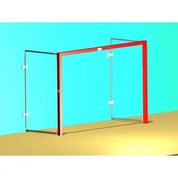 Házená Branka na házenou 2x3 m (ZN), sklopné držáky sítě k instalaci na stěnu