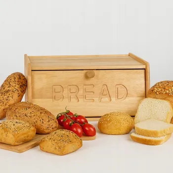 chlebník Chlebník jednodílný Ravi béžový dřevěný