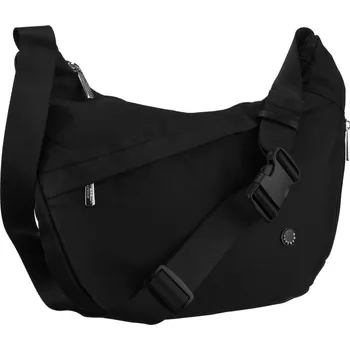 Kabelka Černá polyesterová dámská kabelka se zapínáním na zip, jedno oddělení - Peterson