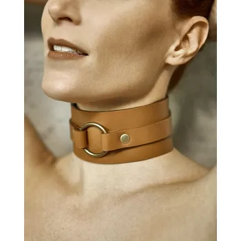 Náhrdelník Zrzáky kožený choker - hnědý