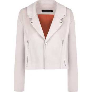 Dámský kabát Serafin Andrzejak kratké manšestrové sako - béžové Velikost: UNI