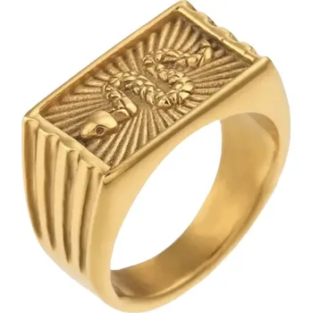 Prsten OTHER SMILEY - zlatý prsten HOLY SNAKE Velikost: Velikost 54/55 - 7