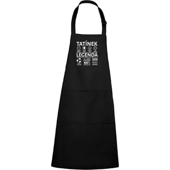 Kuchyňská zástěra Zástěra s potiskem Tatínek legenda Barva zástěry: Černá