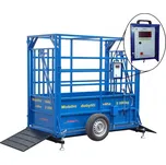 Mobilní váha na dobytek DVM-V-F7D do 2000 kg délka 2,4 m výsuvné dveře, displej FORMATIC7