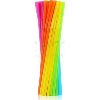 Jednorázové nádobí Brčko PP re-use s krčkem pr. 5/210 mm (500 ks) - mix