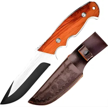 Kuchyňský nůž Outdoorový nůž GD 39063 Stříbrnácm/Černácm/Hnědá