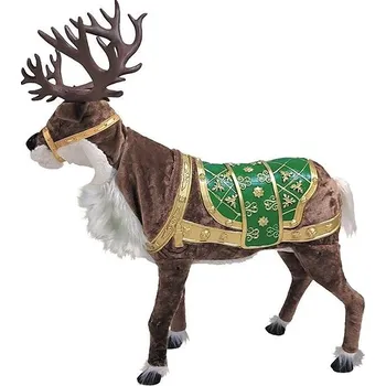 Vánoční dekorace FUNNYFASHION Vánoční sob, pohyblivý se zvukem, 135 cm