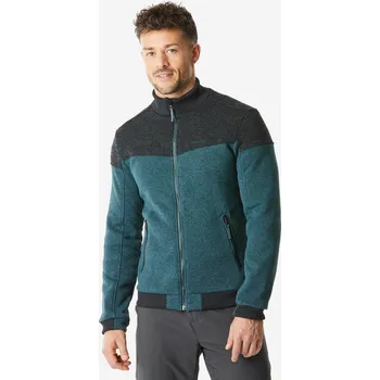 Pánská mikina QUECHUA Pánská turistická fleecová mikina SH 100 3XL MODRÁ|ZELENÁ|ČERNÁ