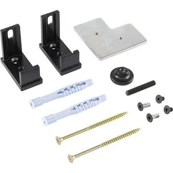 Nábytkové kování ALU-STYLE GP systém upevňovací sada zeď/podaha, černá