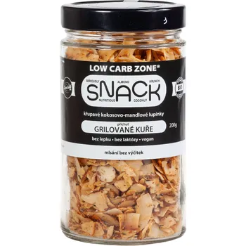 Chips Low Carb ZONE CZ - BIO Kokosovo - mandlové lupínky Grilované kuře 200g