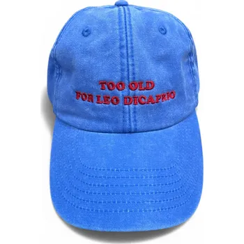 Kšiltovka DARK CAP - kšiltovka TOO OLD FOR LEO DICAPRIO / MODRÁ WASHED
